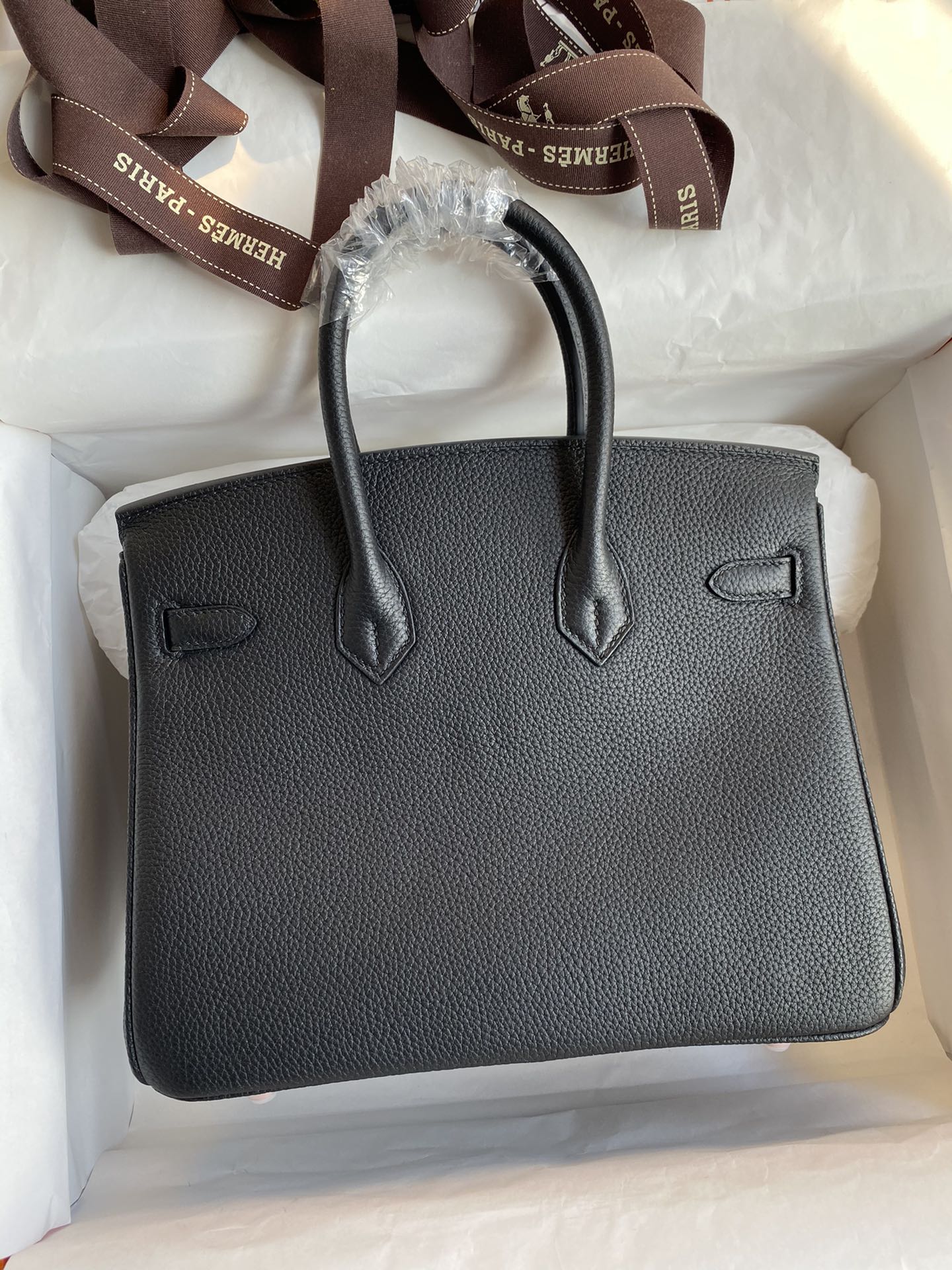 Hermes Birkin 25CM Togo Leather Handbag Black